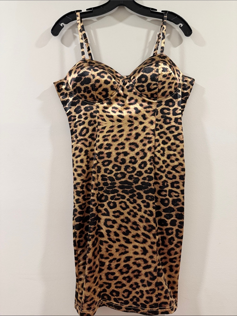 Patrizia Luca Leopard Print Maxi Dress in Tan and Black